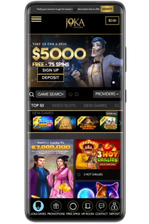 Successful account access dashboard screen JokaRoom casino